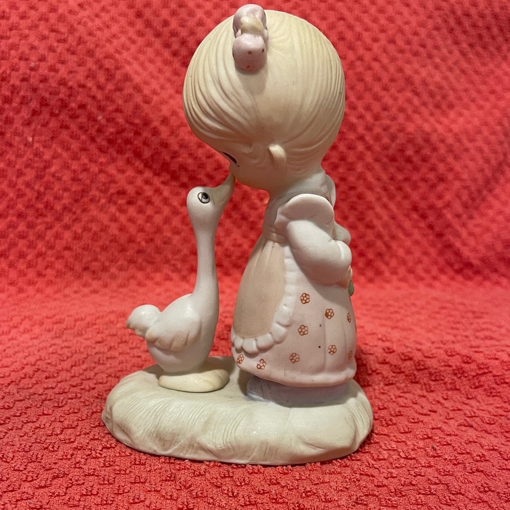 Charming Cream and Pink Figurine